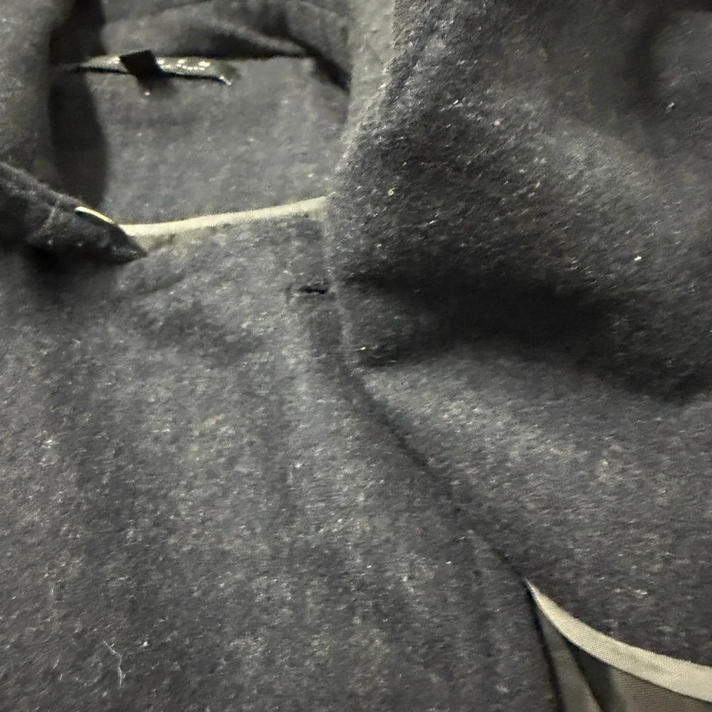 21men Men's Double-Breasted Pea Coat in Navy Blue